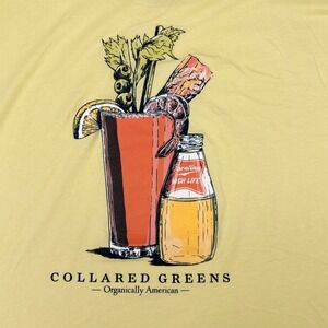 Collared Greens T Shirt Mens Size XXL Yellow Bloody Mary Miller High Life